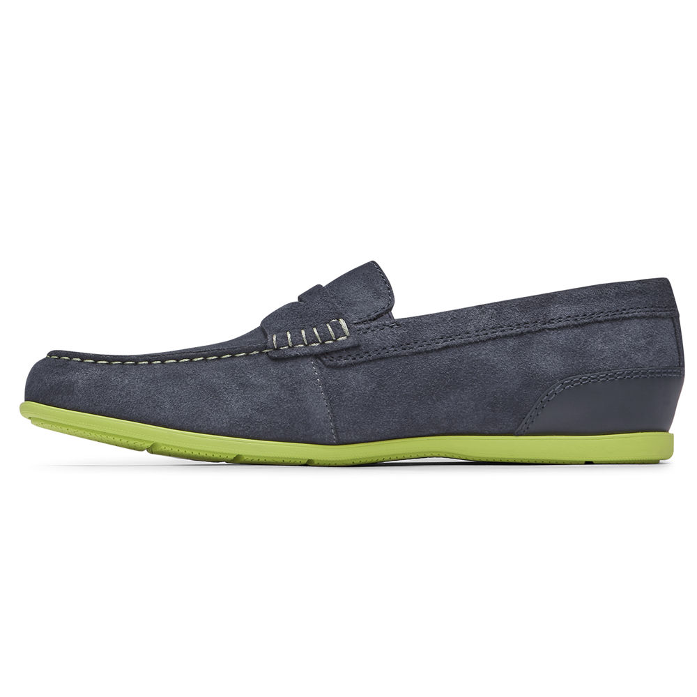 Sapato Vela Rockport Homem Azuis - Malcom Penny - 96435KLIZ